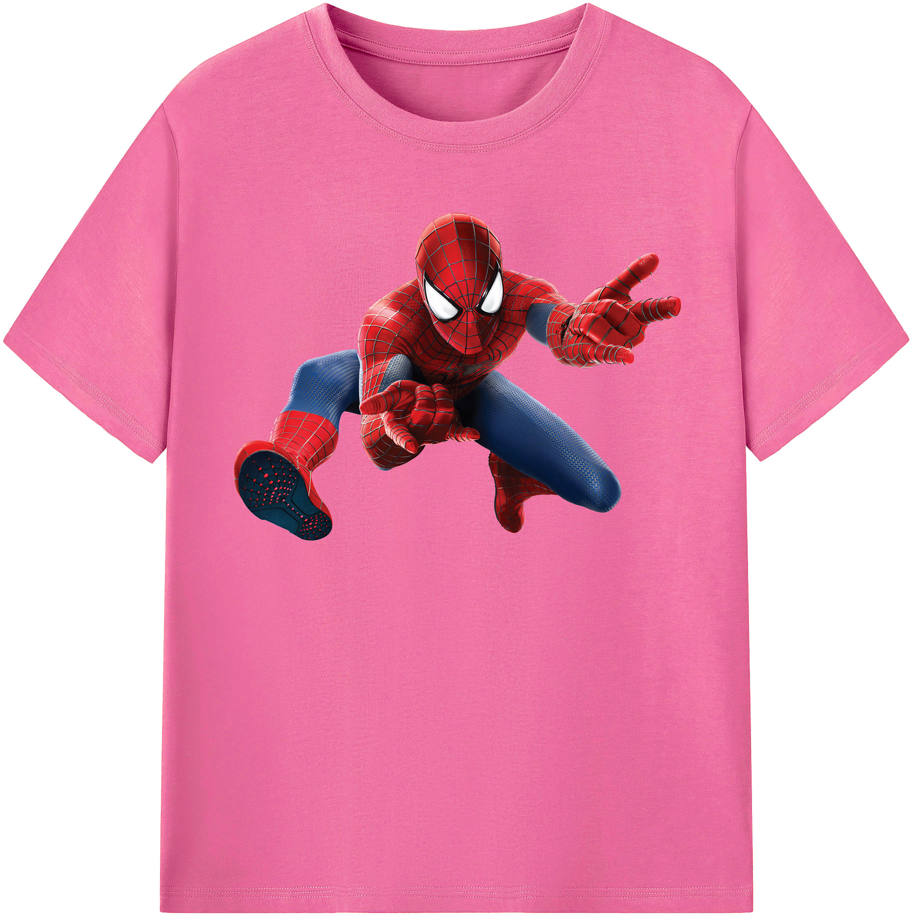 （画像用） Spider Man スパイダーマン レディースカジュアルプリントTシャツ（綿100％）
